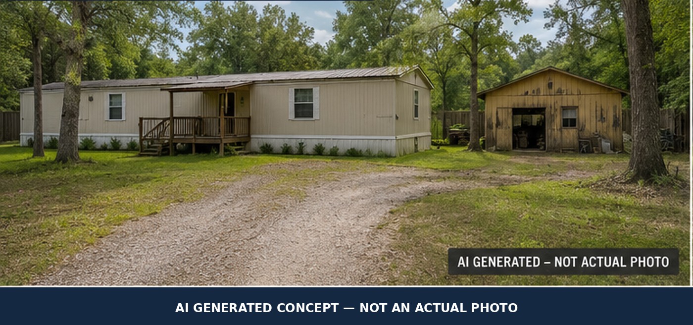 AI-generated conceptual illustration of a possible renovated use of 8103 Rolling Oaks Dr N — not an actual property photograph.