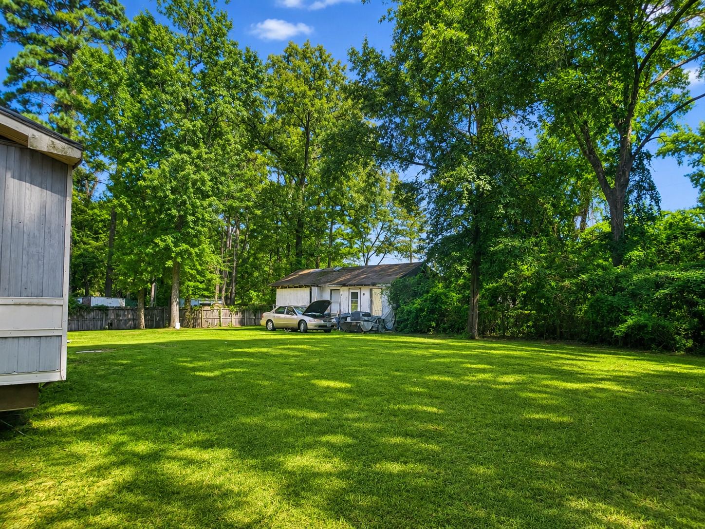 Deep open lawn with room to work